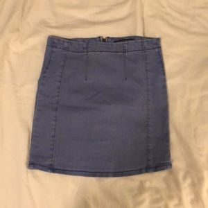 light wash jean skirt